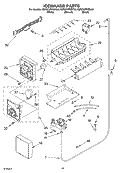 ICEMAKER Diagram and Parts List for KSRG22FKBL04  KitchenAid Refrigerator