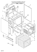 OVEN CHASSIS Diagram and Parts List for KERC507YAL4  KitchenAid Range