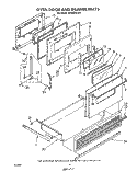 OVEN DOOR AND DRAWER Diagram and Parts List for RF4900XLW3  Whirlpool Range