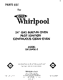 SECTION Diagram and Parts List for SB130PSK0  Whirlpool Wall Oven