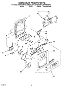 DISPENSER FRONT PARTS Diagram and Parts List for KSRK25ILWH13  KitchenAid Refrigerator