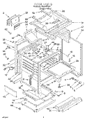 OVEN Diagram and Parts List for SF365BEYQ7  Whirlpool Range
