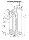 REFRIGERATOR DOOR Diagram and Parts List for KSSS48FKT00  KitchenAid Refrigerator