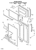 DOOR PARTS Diagram and Parts List for ET8MHKXMT03  Whirlpool Refrigerator