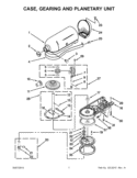 CASE, GEARING AND PLANETARY UNIT Diagram and Parts List for KSM150PSCG0  KitchenAid Mixer