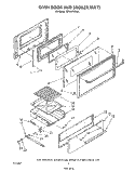 OVEN DOOR AND BROILER Diagram and Parts List for SE950PERW4  Whirlpool Range