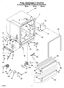 TUB ASSEMBLY Diagram and Parts List for DU945PWKB0  Whirlpool Dishwasher
