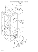 REFRIGERATOR LINER Diagram and Parts List for 3XKGN7050F00  Whirlpool Refrigerator