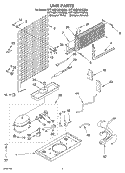 UNIT Diagram and Parts List for RT16ZKYKQ00  Roper Refrigerator