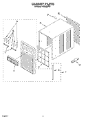 CABINET PARTS Diagram and Parts List for ACS088PR1  Whirlpool Air Conditioner