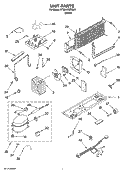 UNIT PARTS Diagram and Parts List for ET8AHKXRQ01  Whirlpool Refrigerator