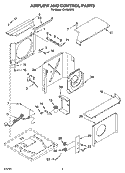 AIRFLOW AND CONTROL PARTS Diagram and Parts List for CA18WCK0  Crosley Air Conditioner