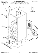 CABINET PARTS Diagram and Parts List for GB9SHDXPS02  Whirlpool Refrigerator