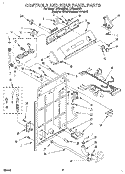 CONTROLS AND REAR PANEL Diagram and Parts List for LST9355BZ0  Whirlpool Washer