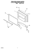 FREEZER DOOR Diagram and Parts List for 5GR2SHKXKQ00  Whirlpool Refrigerator