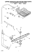 UPPER DISHRACK & WATER FEED Diagram and Parts List for DU945PWKB0  Whirlpool Dishwasher