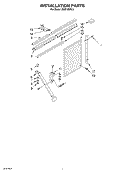 INSTALLATION Diagram and Parts List for ACQ158XL0  Whirlpool Air Conditioner