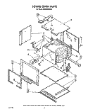 LOWER OVEN Diagram and Parts List for KEBS246XBL2  KitchenAid Wall Oven