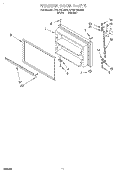 FREEZER DOOR, LIT/OPTIONAL Diagram and Parts List for ET19PKXEN00  Whirlpool Refrigerator