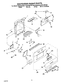 DISPENSER FRONT Diagram and Parts List for KSSS48QKT00  KitchenAid Refrigerator