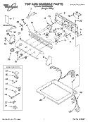 TOP AND CONSOLE PARTS Diagram and Parts List for 3XLEQ8000KQ1  Whirlpool Dryer
