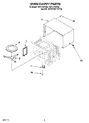 OVEN CAVITY PARTS Diagram and Parts List for YMT4140SKQ0  Whirlpool Microwave