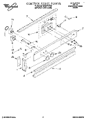 CONTROL PANEL, LITERATURE Diagram and Parts List for RS630PXYH3  Whirlpool Range