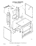 EXTERNAL OVEN Diagram and Parts List for SF3020ERW0  Whirlpool Range