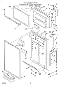 DOOR Diagram and Parts List for 8ET21PKXFW00  Whirlpool Refrigerator