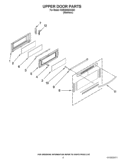 UPPER DOOR PARTS Diagram and Parts List for KDRS505XSS02  KitchenAid Range