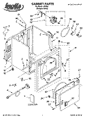 CABINET PARTS Diagram and Parts List for IJ84002  Inglis Dryer