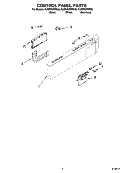 CONTROL PANEL PARTS Diagram and Parts List for KUDS02FRBL3  KitchenAid Dishwasher