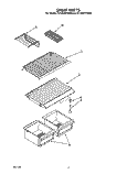 SHELF Diagram and Parts List for RT14DKYYW00  Roper Refrigerator