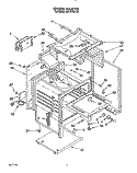 OVEN Diagram and Parts List for SF310PEYQ0  Whirlpool Range