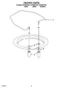 HEATER PARTS Diagram and Parts List for KUDS02FRWH1  KitchenAid Dishwasher