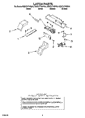 LATCH PARTS Diagram and Parts List for KEMC377KBL04  KitchenAid Microwave Oven Combo