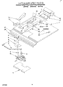 LATCH AND VENT Diagram and Parts List for KEBS277YBL3  KitchenAid Wall Oven