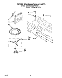 CAVITY AND TURNTABLE Diagram and Parts List for RM770PXAQ0  Whirlpool Wall Oven