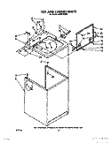 TOP AND CABINET Diagram and Parts List for LA5381XXF0  Whirlpool Washer