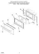 Part Location Diagram of 4448937 Whirlpool Inner Door Glass