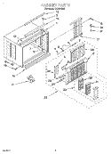 CABINET Diagram and Parts List for CAH8WB42  Crosley Air Conditioner