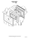 DOOR PARTS Diagram and Parts List for IVP85803  Inglis Range