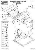 TOP AND CONSOLE PARTS Diagram and Parts List for TGDS840PQ1  Estate Dryer