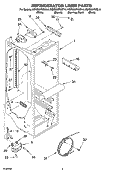 REFRIGERATOR LINER PARTS Diagram and Parts List for KSRD22FKBL14  KitchenAid Refrigerator