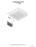 LOWER RACK PARTS Diagram and Parts List for IWU98760  Inglis Dishwasher