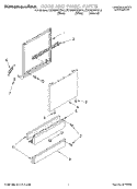 DOOR AND PANEL Diagram and Parts List for KUDM24SEAL4  KitchenAid Dishwasher