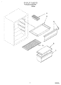 SHELF Diagram and Parts List for EL05CCXJW  Whirlpool Refrigerator