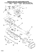 MOTOR AND ICE CONTAINER PARTS Diagram and Parts List for GS5SHGXLQ01  Whirlpool Refrigerator