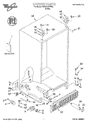 CABINET, LITERATURE Diagram and Parts List for 7GD25DFXFW02  Whirlpool Refrigerator