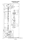GEARCASE Diagram and Parts List for LA7681XSW1  Whirlpool Washer